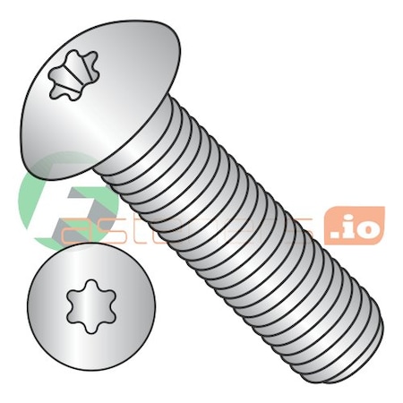 Newport Fasteners M5-0.80 x 40 mm Torx Button Machine Screw, Plain Steel, 1500 PK 289608